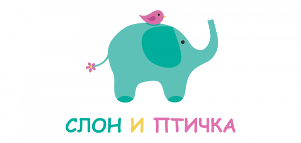 Логотип компании Слон и птичка
